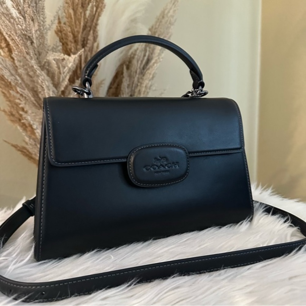 Coach Black Satchel Eliza Top Handle Bag